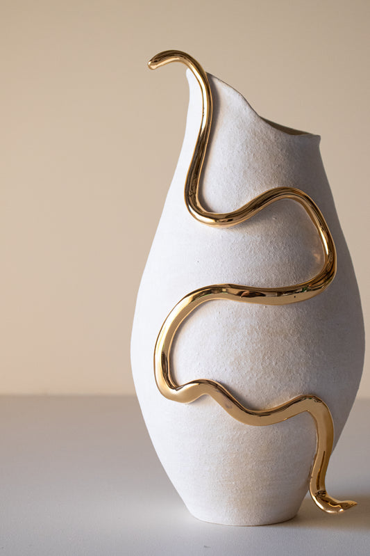 Gold Coil Vase