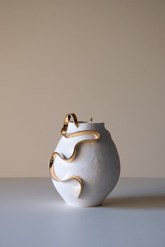 Gold Ribbon Vase