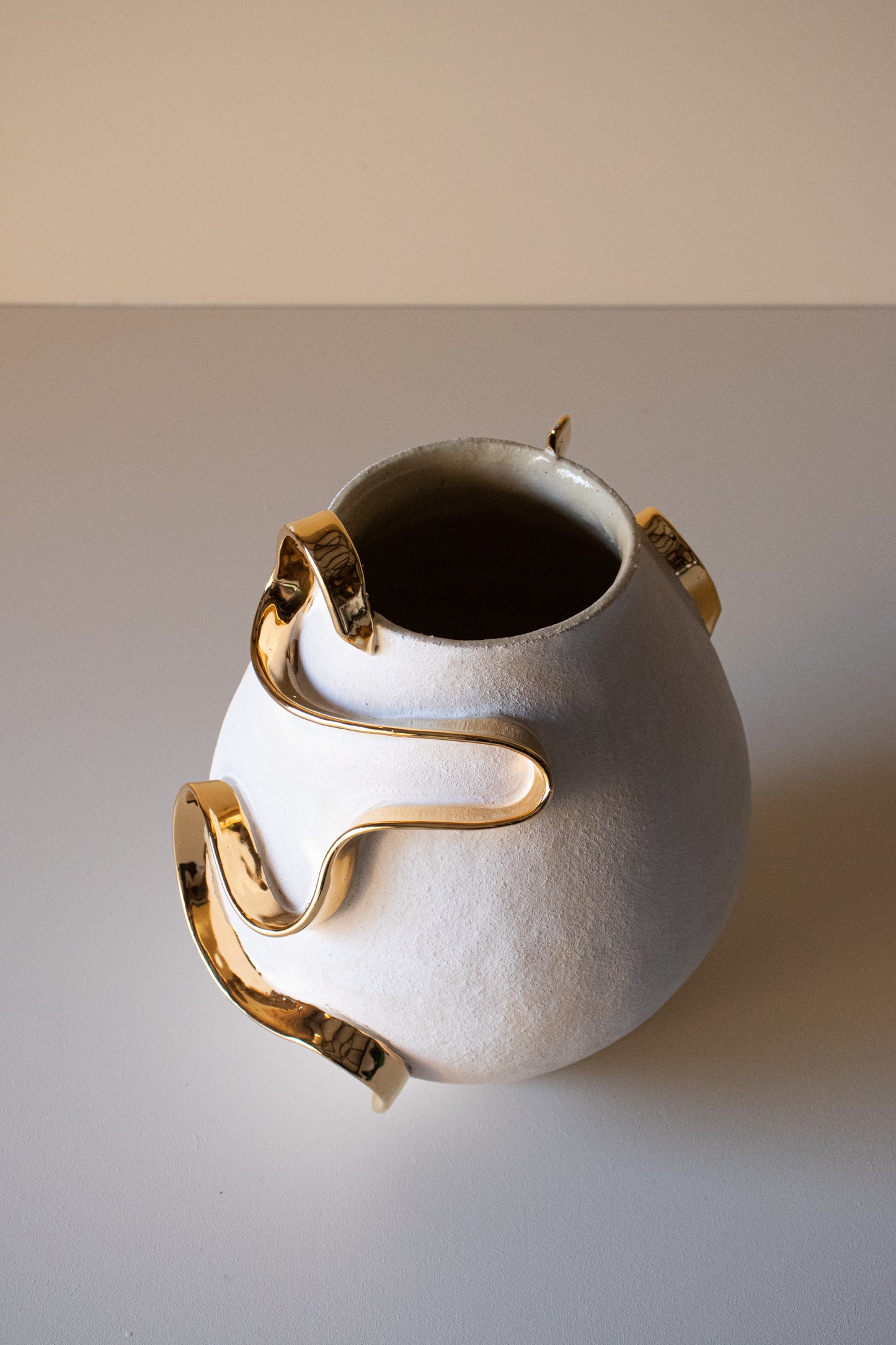 Gold Ribbon Vase
