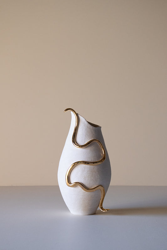 Gold Coil Vase