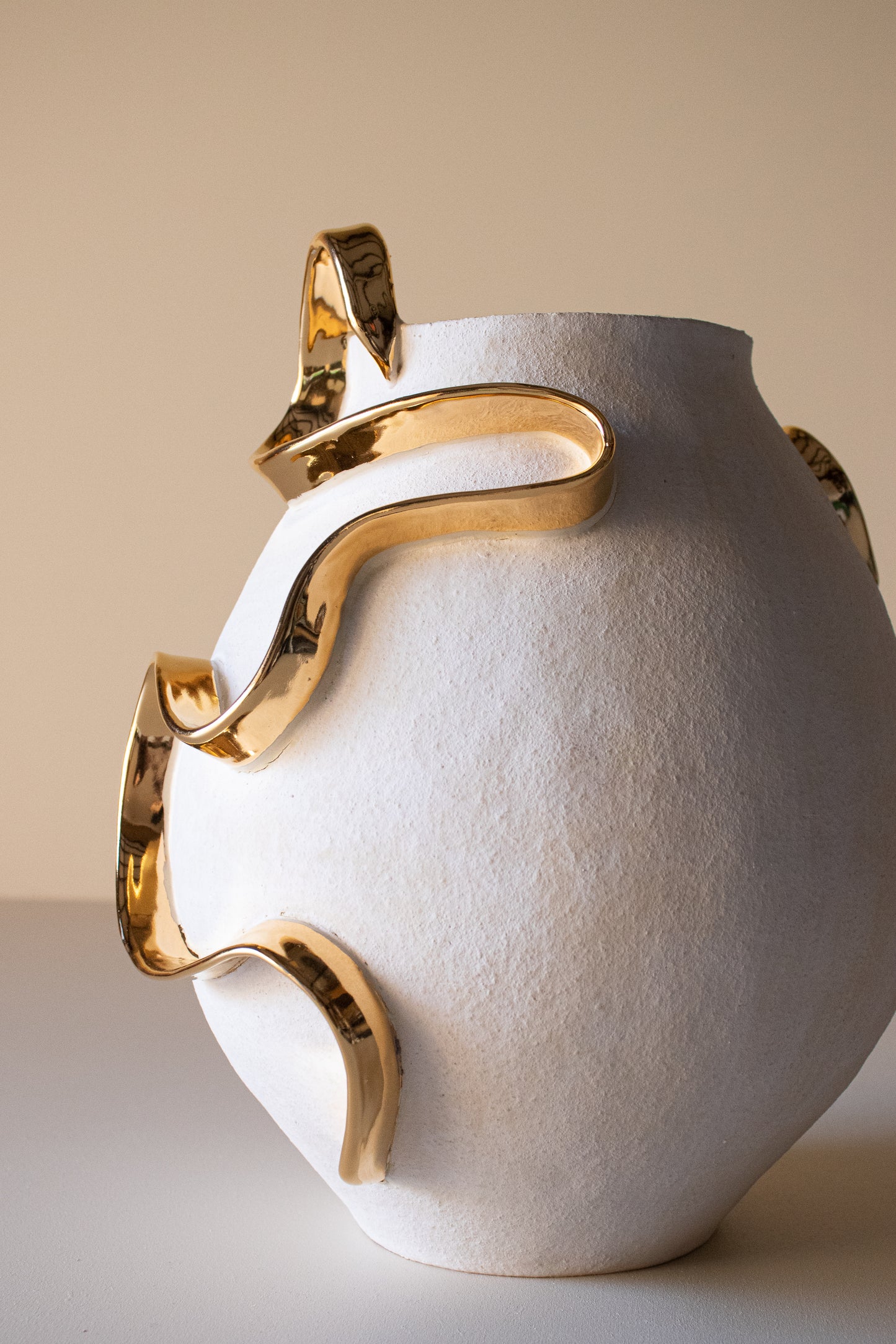 Gold Ribbon Vase